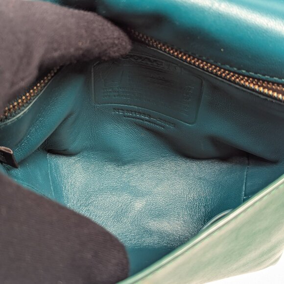 COACH Limited Edition Archive Turnlock Pouch Crossbody Shoulder Bag - Green - Picture 11 of 15